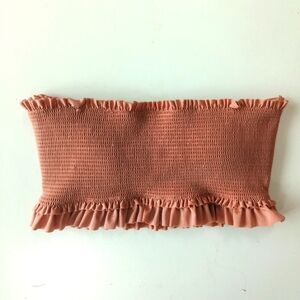 CHELSEA & VIOLET short estraple‎ top with wrinkled bars size m brown